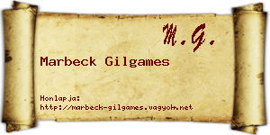 Marbeck Gilgames névjegykártya